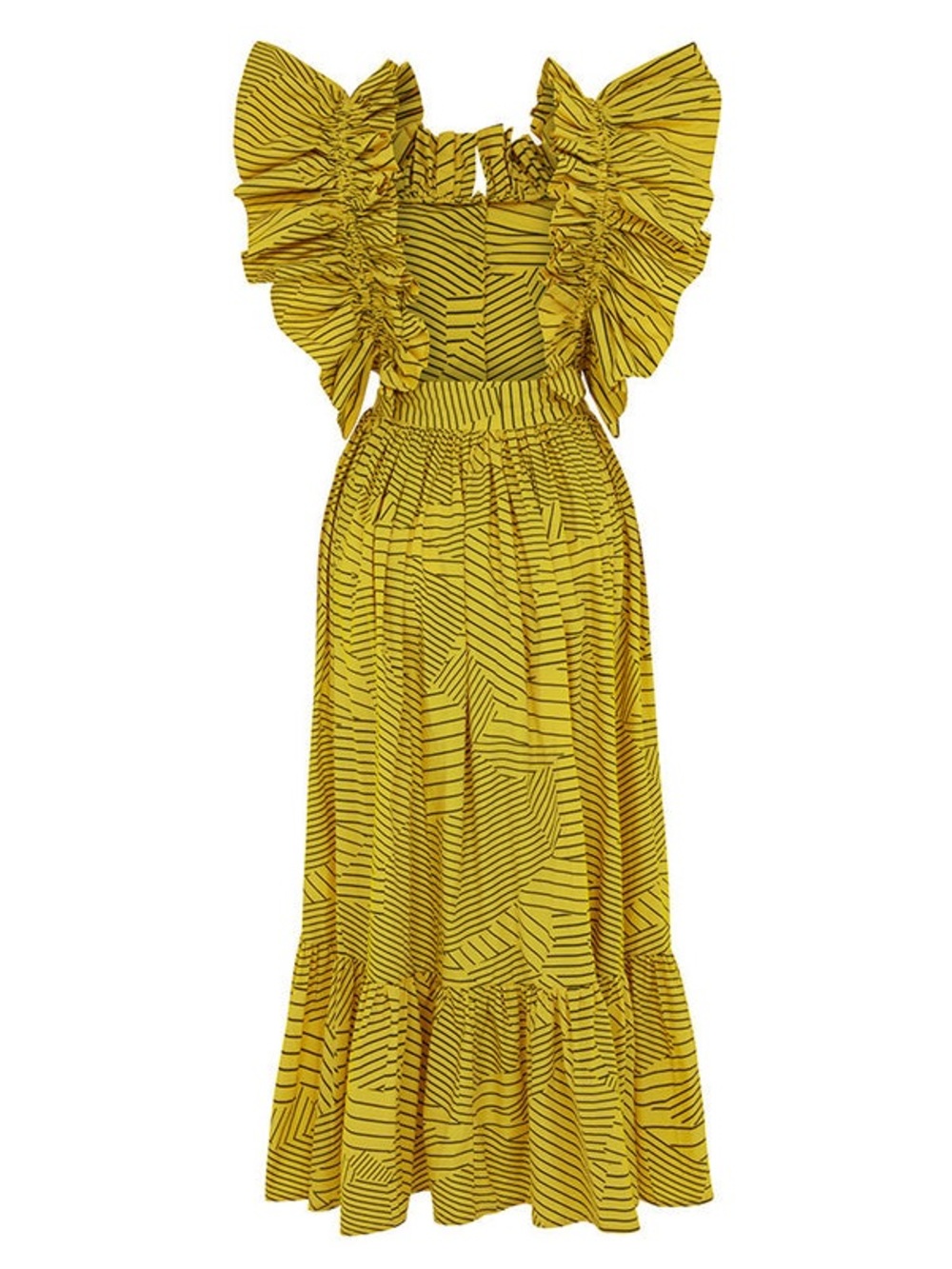 The Kemist Viral Yellow Ruffle Dress UK Sz 14 - Picture 3 of 10